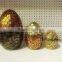 set 3 ornament mosaic glass egg