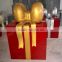Red with gold frp Christmas gift box