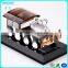 Coffee Old Car Crystal Glass Train Head Model For Office Table Decorations