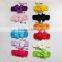 bow shape elastic fabric flower hair headband for kids