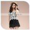 2015 Ladies Blouses Hollow Out Casua Floral Crochet Lace blouse patterns SV004447