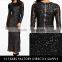 2016 Lady Black Sequin Maxi Elegant Long Sleeve Muslim Evening bandage dresses