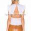 lace ruffle sleeve women summer crop top latest design sexy top