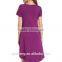 Wholesale latest fashion short sleve ladies O-Neck simple soft women dress