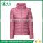 Popular Style Pink Color Women Ultralight Goose Down Jacket for Winter