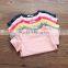 New baby short-sleeved t-shirt female summer simple thin section baby bottom shirt solid color shirts