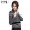 American winter autumn women turtleneck color block cashmere pullover sweater