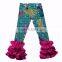 Wholesale baby girl icing ruffle pants cute colorful girls icing legging