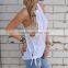 Cotton Crop Top Tank Top2014 new arrive women different size for choice & short front long back printed
