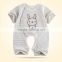 Factory Supply Organic Cotton Newborn Baby Girls Short Sleeve Romper Bodysiut Jumpsuit One-pieces Outfits Set