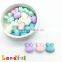 EN71 Standard Bunny Ear Baby Necklace Jewelry String Silicone Teething Beads
