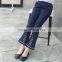 B22646A Autumn pretty girl nail bead flared jeans