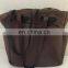 Brown Canvas Tote Bag With Leather Handle