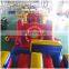 red color inflatable obstacle course, 2 sections inflatable obstacle, combination obstacle course