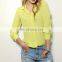 Plus Size 5 Colors Long Sleeve Women Elegant Formal Office Chiffon Blouse Work Wear