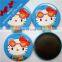 Made in China colorful printing magnetic button badge with clip