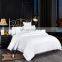 2020 Hot Sell Hotel Bed Linen Wholesale 400TC White Color Satin Jacquard Luxury Bed Sheet Pillow Case Duvet Cover Bedding Set