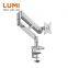 Single Aluminum Gas Spring Monitor Desk Mount