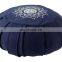 Buckwheat hull Filled pleated dyed organic cotton canvas fabric Zafu meditation cushion