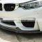 V Style M4 M3 Carbon Fiber Auto Car Front Lip Spoiler for BMW F82 M4 2D F80 M3 4D 2015