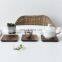 Wholesale japanese style square black walnut wood coasters teapot cup mat 10x10x1.2cm