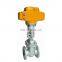 1Inch Cast Iron Two Ways ANSI Flange AC220V Multi Turn Gate Valve