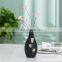Amazon Hot Selling New Design Chinese Ornament Handmade Ceramic Flower Kneaded Gold Black Vase For Home Decor