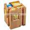 Bamboo Organizer Tea Storage Box Non-slip Extre Large Premium Bamboo Storage Box