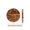 Acacia Wood Cutting Board Cheese Butcher Block Rectangle Round End Grain Chopping Board