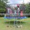 Kids play ground equipment outdoor mini 14ft 15ft 16ft trampoline with enclosure net