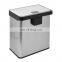 40 liter satin large foot pedal with 2 separate compartments stainless steel trash can hospital/industrial recycling bin