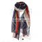 100% Polyester feel silk plain scarf and printed scarf