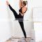 Tik Tok Hot One Piece Fitness Jumpsuit Gym Wear Yoga Bodysuit Sexy Back Hollow Out Mesh Workout Playsuit For Women
