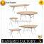 Hot sale folding iron frame wood table for restaurant