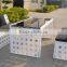 Wholesale lounge furniture rattan dining table set with outdoor lounge chair