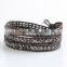 Semi-Precious Bead Handmade Wrap Bracelet Leather Bracelet Natural Stone Bracelet Women