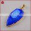 Wholesale natural agate pendant with geode druzy