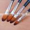 High Grade Wood Handle Filbert Bristle Artist Paint Brush Set Handle