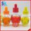 30ml clear skull shaped glass liquid bottle with child proof dropper