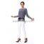 2016 New Designed Fringe Hem Women Long Sleeve T Shirt Wholesale