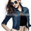 2015 spring stretch denim jacket Slim Korean female short paragraph long-sleeved jacket coat wild tide
