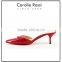 low heel lady wedding slipper, rubber red sole woman beautiful turkish beach walk slipper