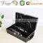 New Style Black PU Leather Wine Box For Double Glasses MDF Wine Tools Box