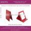 Classical Faux Leather Cosmetic Mirror for ladies/Foldable Cardboard Cosmetic Mirror