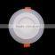 Bi-color two color white and blue slim round LED panel light LED decorative ceiling lamp