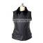 Ladies PU faux fur vest black wholesale models