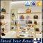 high quality leather goods ultra white glass display cabinet