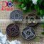Four Tower Design Metal Jeans Button Cover for Overcoat