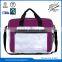 clear pvc hard plastic briefcases with front zipper pocket