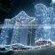 3d Lighted Ice Deer Christmas Decoration Motif Rope Light Reindeer With Car
